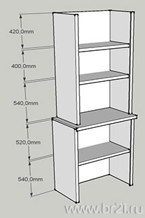 Схема шкафа на балкон